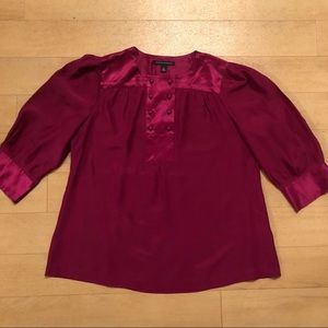 Banana Republic Vintage magenta Medium silk top
